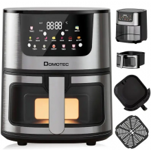 Аэрофритюрница Domotec MS-3223, 12 л, 3500 Вт, чёрная с серой вставкой