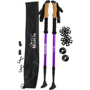 Треккинговые палки Moltis Relax 140 Antishock LUX, фиолетовые