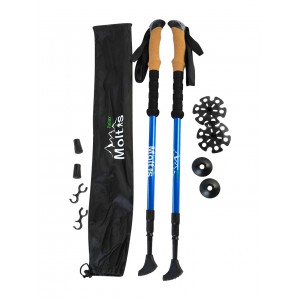 Треккинговые палки Moltis Relax 140 Antishock LUX, синие