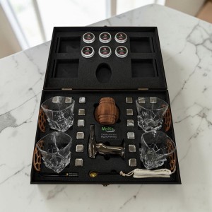 Набор для копчения виски с 4 бокалами в подарочной коробке SMS-5502