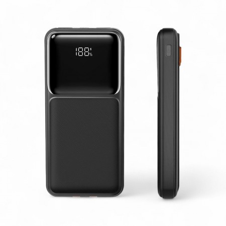 Повербанк 20000 mAh со встроенными кабелями и дисплеем А-02