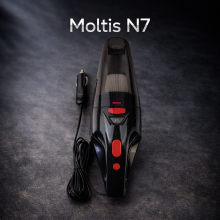 Автомобильный пылесос Moltis N7 120 Вт, проводной, от прикуривателя, красно-черный 10002