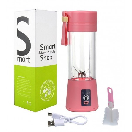 Фитнес-блендер Smart Juice Cup Fruits портативный USB-зарядка Розовый (TD-1223) 20075
